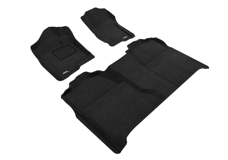 Chevrolet Silverado 1500 Crew Cab Floor Mat Set - Front and Rear - 3D MAXpider - ELEGANT - Black - `07-`13 Chevrolet Silverado 1500 Crew Cab Floor Mat Set - Front and Rear - 3D MAXpider - ELEGANT - Black - `07-`13
